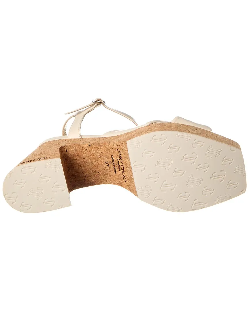 Jimmy Choo Heloise 95 Keilabsatz Leder Sandalen_Jimmy-Choo