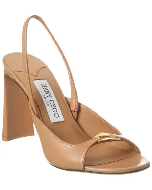 Jimmy Choo Lev 95 Leder-Slingback-Sandalen_Jimmy-Choo