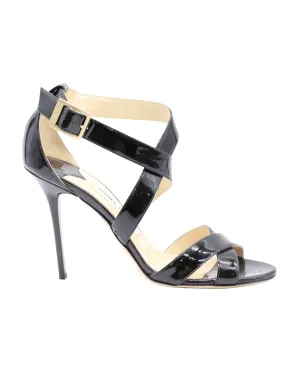 Jimmy Choo Lottie Sandalen in Schwarz Lackleder Schuhe_Jimmy-Choo