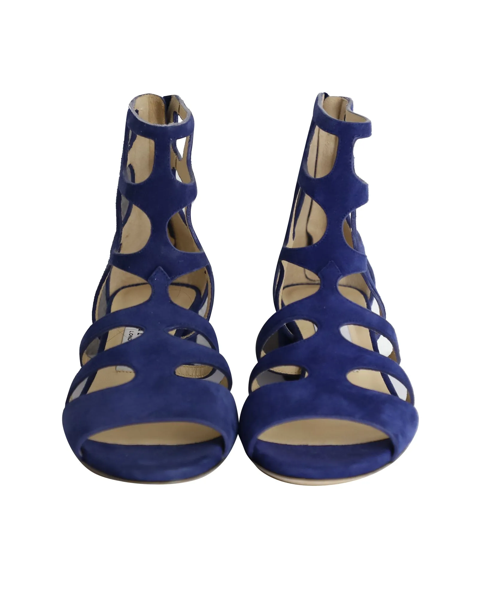Jimmy Choo Ren 35 Sandalen in Blauem Wildleder