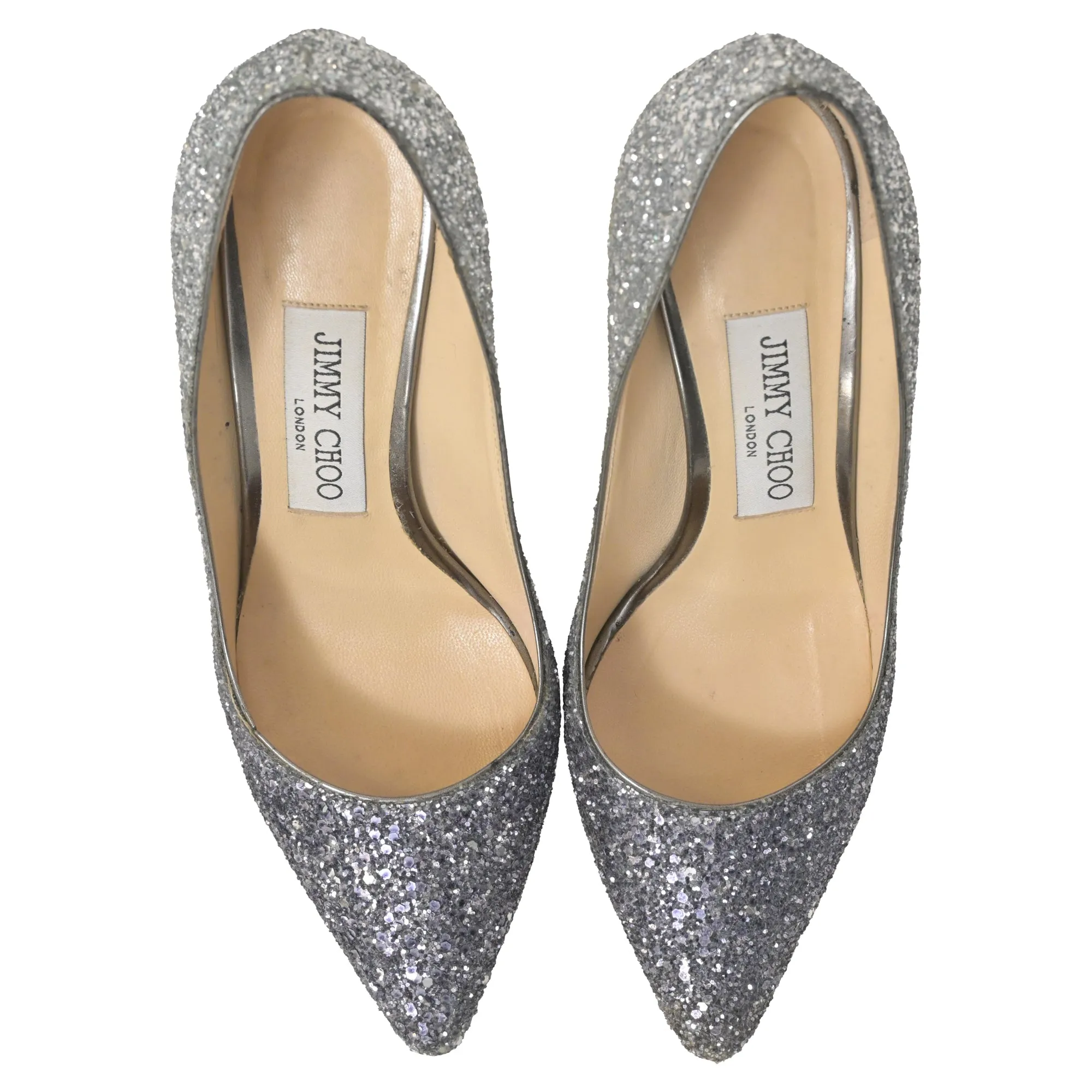 Jimmy Choo Romy Pumps in Silber Glitzer Schuhen_Jimmy-Choo