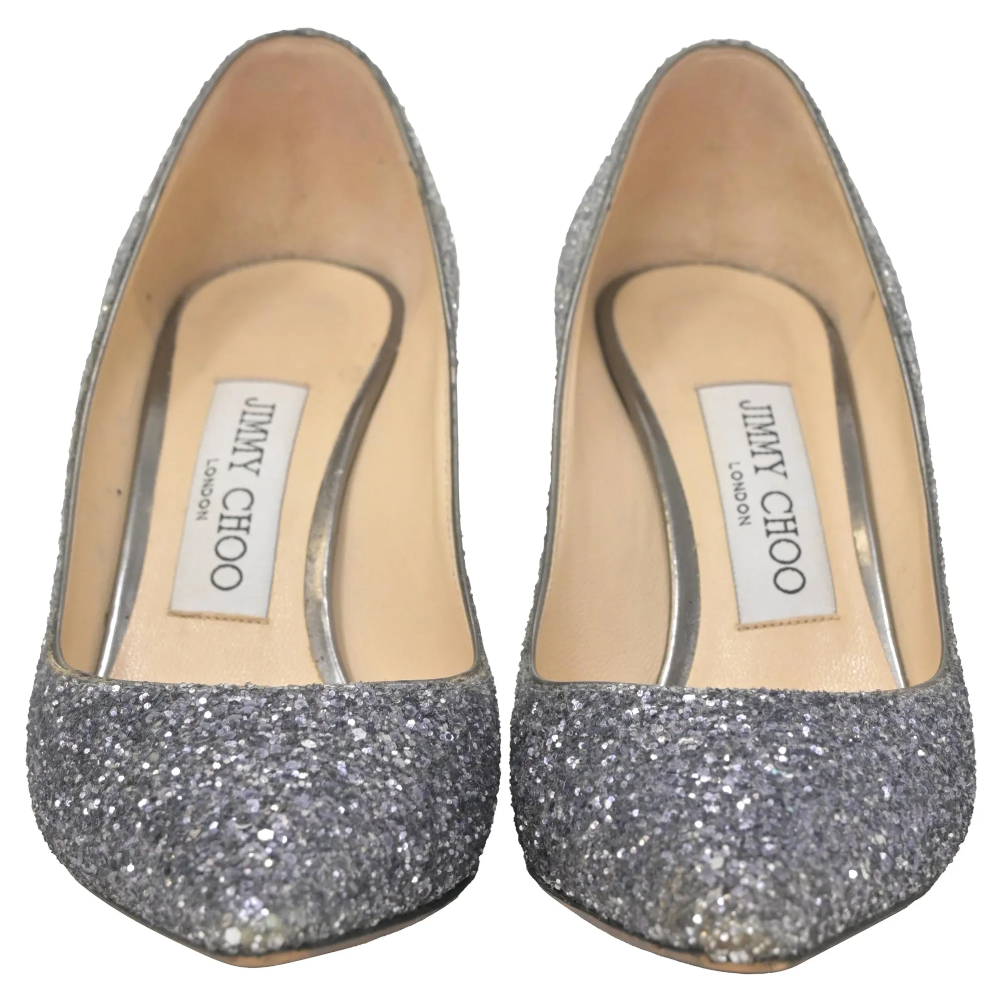 Jimmy Choo Romy Pumps in Silber Glitzer Schuhen_Jimmy-Choo