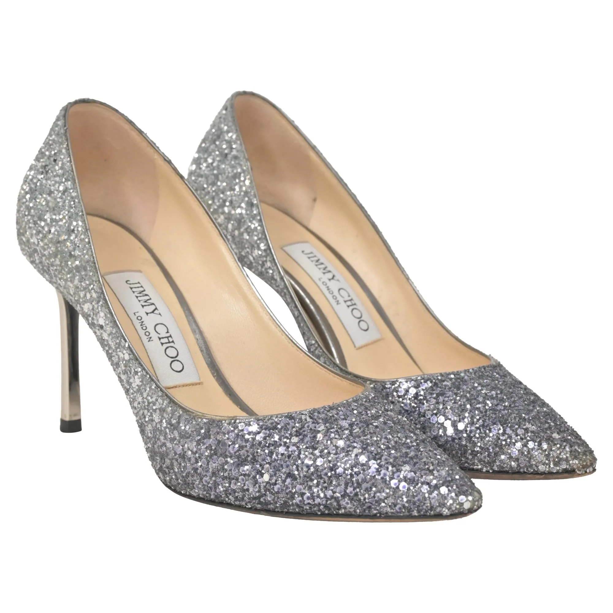 Jimmy Choo Romy Pumps in Silber Glitzer Schuhen_Jimmy-Choo