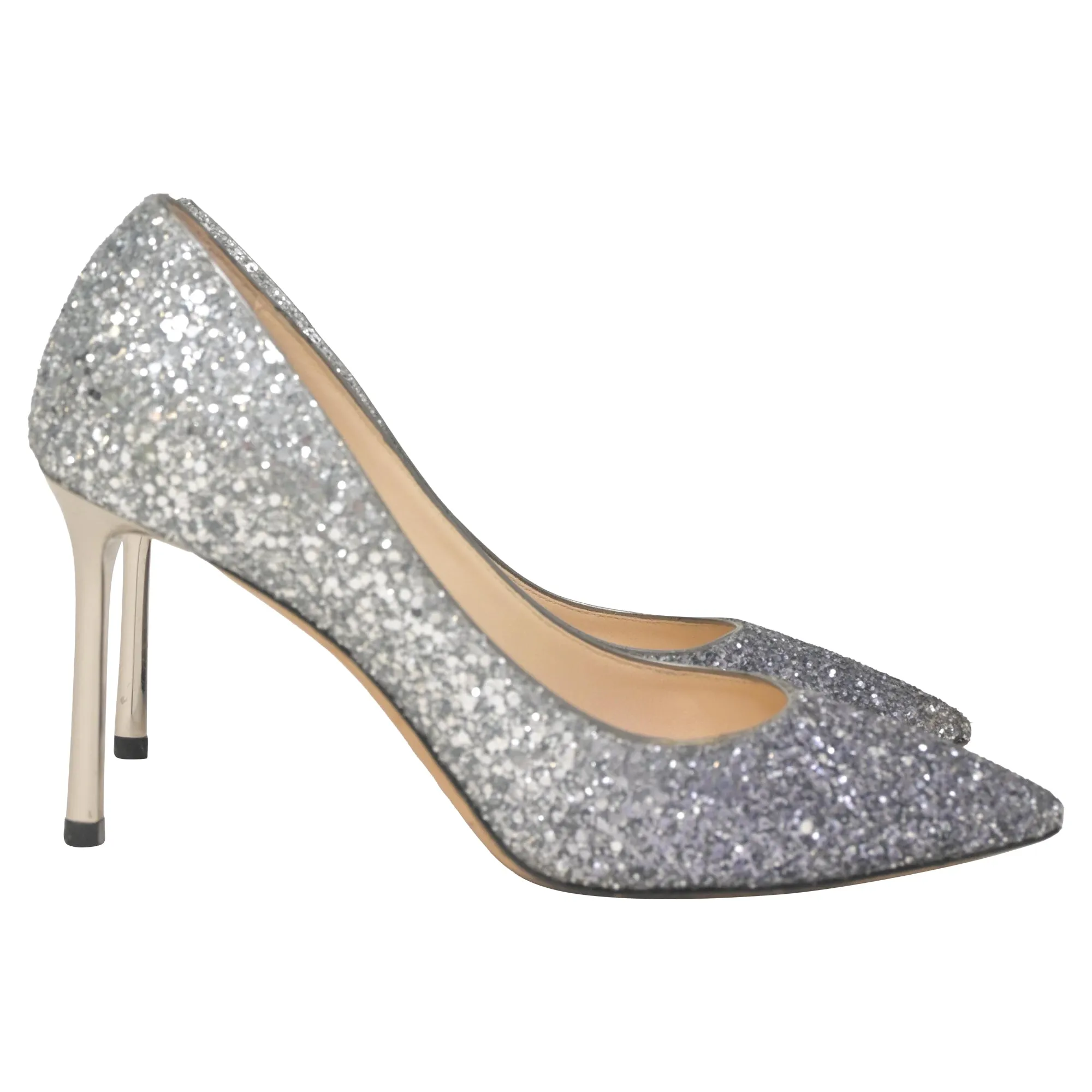 Jimmy Choo Romy Pumps in Silber Glitzer Schuhen_Jimmy-Choo