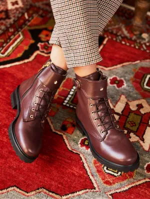 Jupiter Vegan Recycelte Getreide-Schnürstiefel | Schokolade