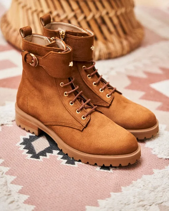 Jupiter Vegan Recycelte Getreide-Schnürstiefel | Haselnuss