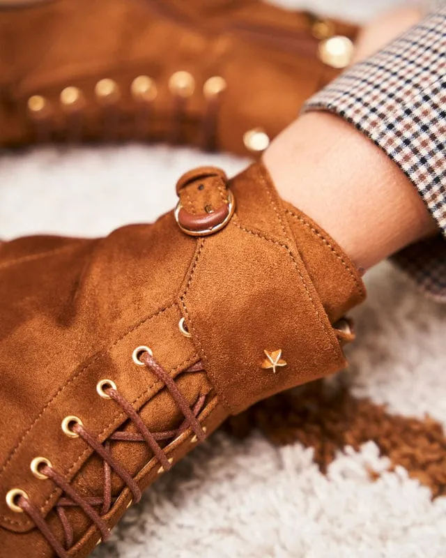 Jupiter Vegan Recycelte Getreide-Schnürstiefel | Haselnuss