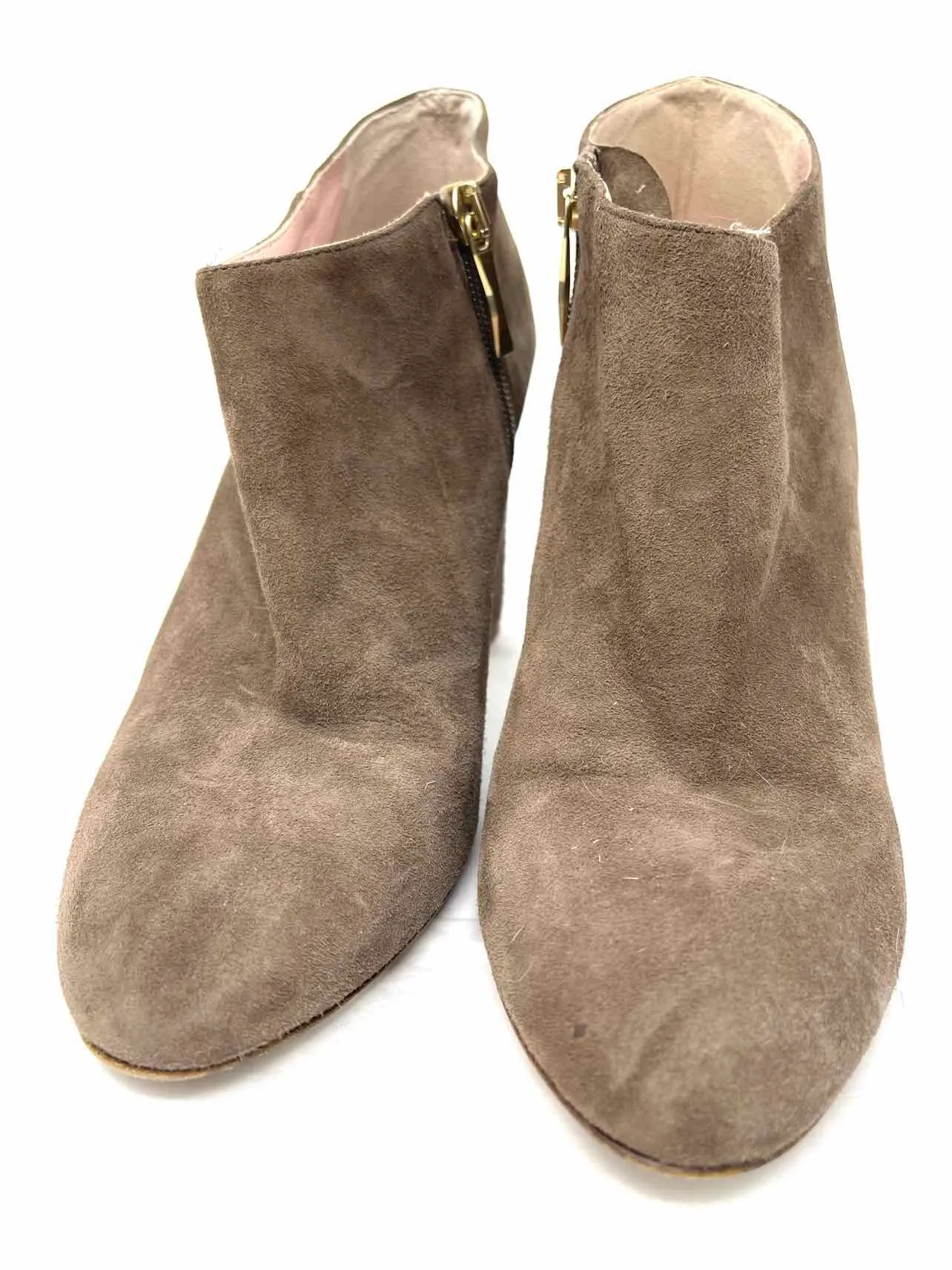Kate Spade Größe 9,5 Taube Reißverschluss Wildleder Schuhe Knöchelstiefel