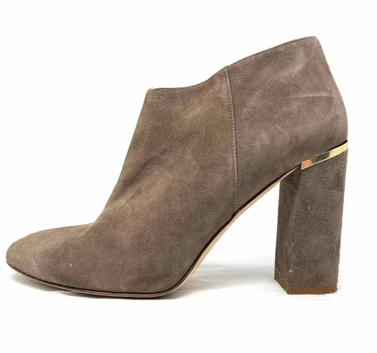 Kate Spade Größe 9,5 Taube Reißverschluss Wildleder Schuhe Knöchelstiefel