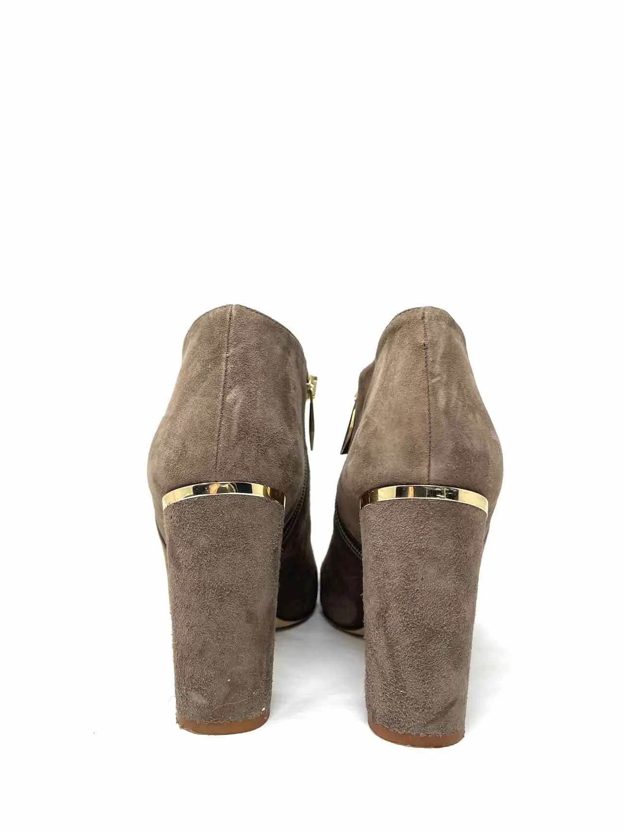 Kate Spade Größe 9,5 Taube Reißverschluss Wildleder Schuhe Knöchelstiefel