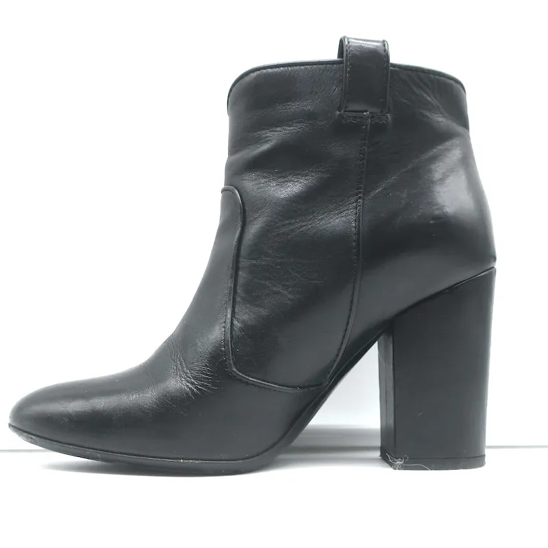 Laurence Dacade Pete Knöchelstiefel Schwarzes Leder Größe 37.5 High Heel Booties