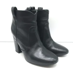 Laurence Dacade Pete Knöchelstiefel Schwarzes Leder Größe 37.5 High Heel Booties