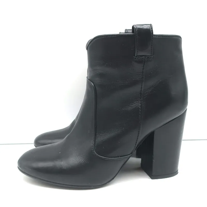 Laurence Dacade Pete Knöchelstiefel Schwarzes Leder Größe 37.5 High Heel Booties