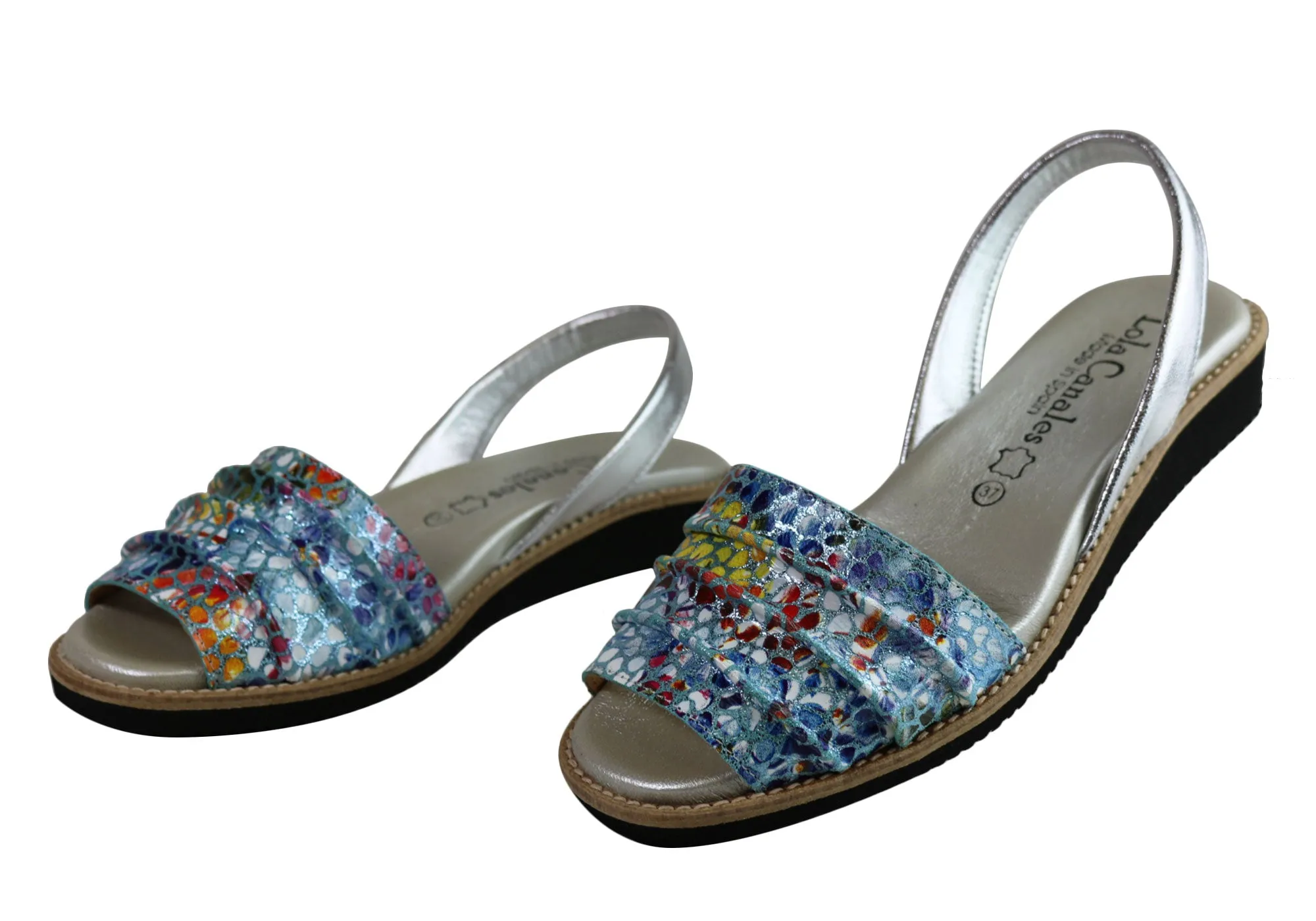 Lola Canales Melody Damen Bequeme Ledersandalen Hergestellt in Spanien Lola Canales Schuhe