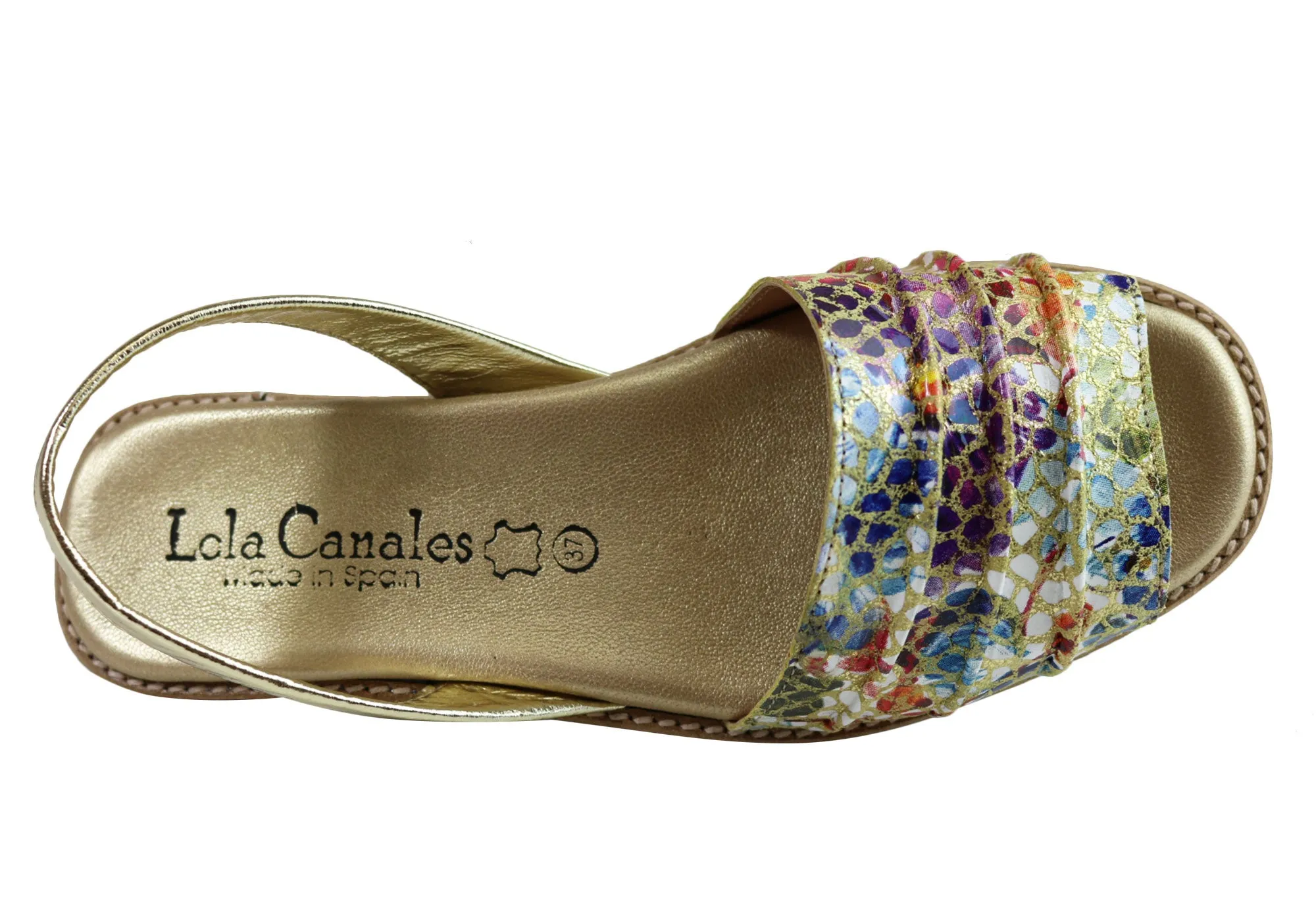 Lola Canales Melody Damen Bequeme Ledersandalen Hergestellt in Spanien Lola Canales Schuhe