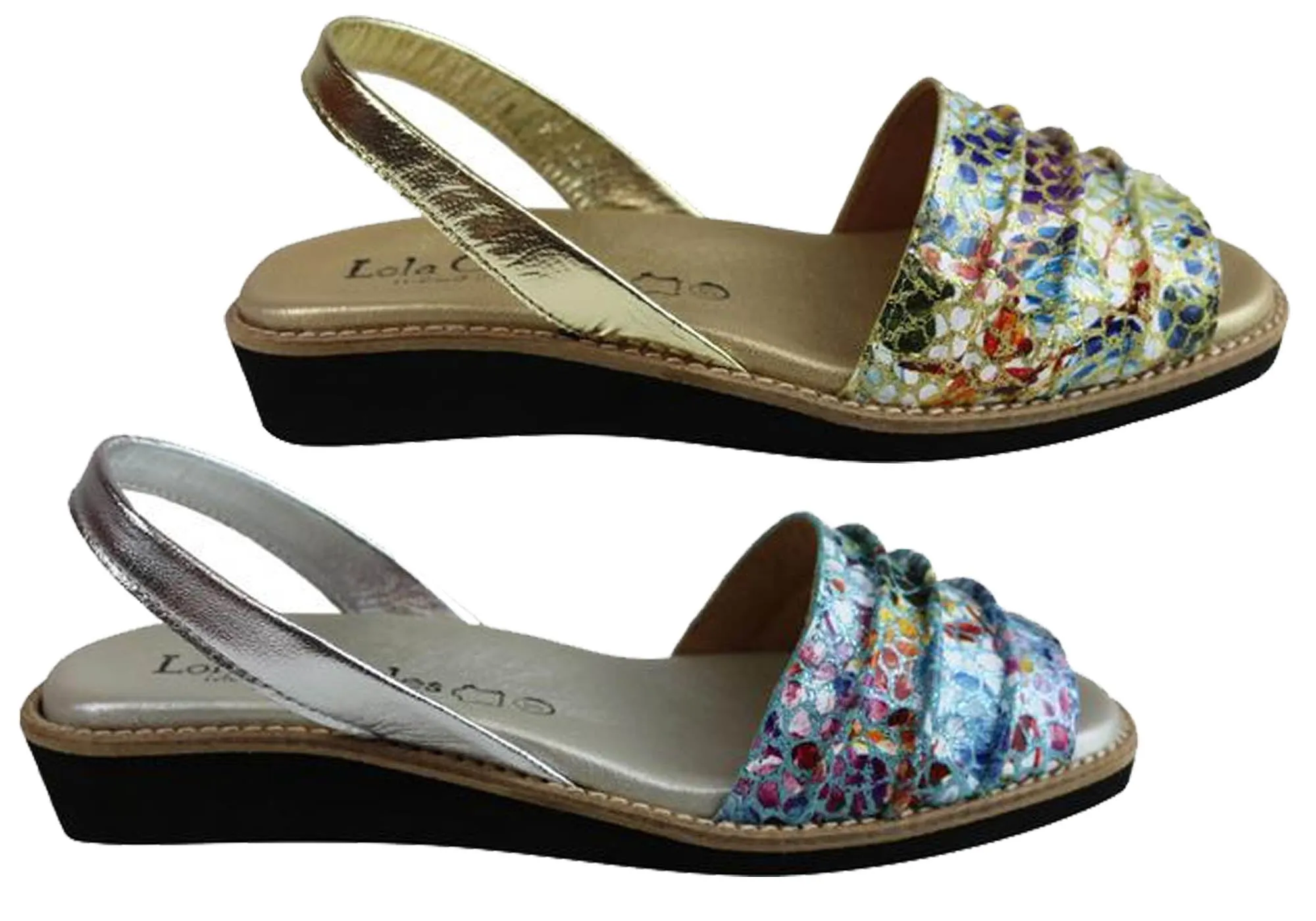 Lola Canales Melody Damen Bequeme Ledersandalen Hergestellt in Spanien Lola Canales Schuhe