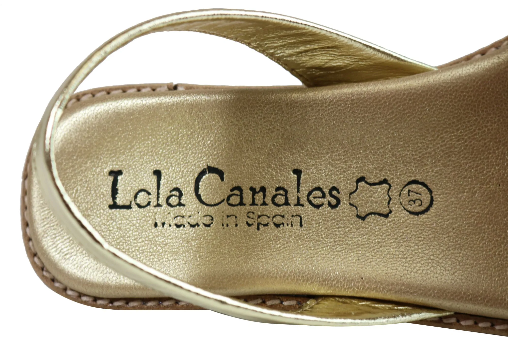 Lola Canales Melody Damen Bequeme Ledersandalen Hergestellt in Spanien Lola Canales Schuhe