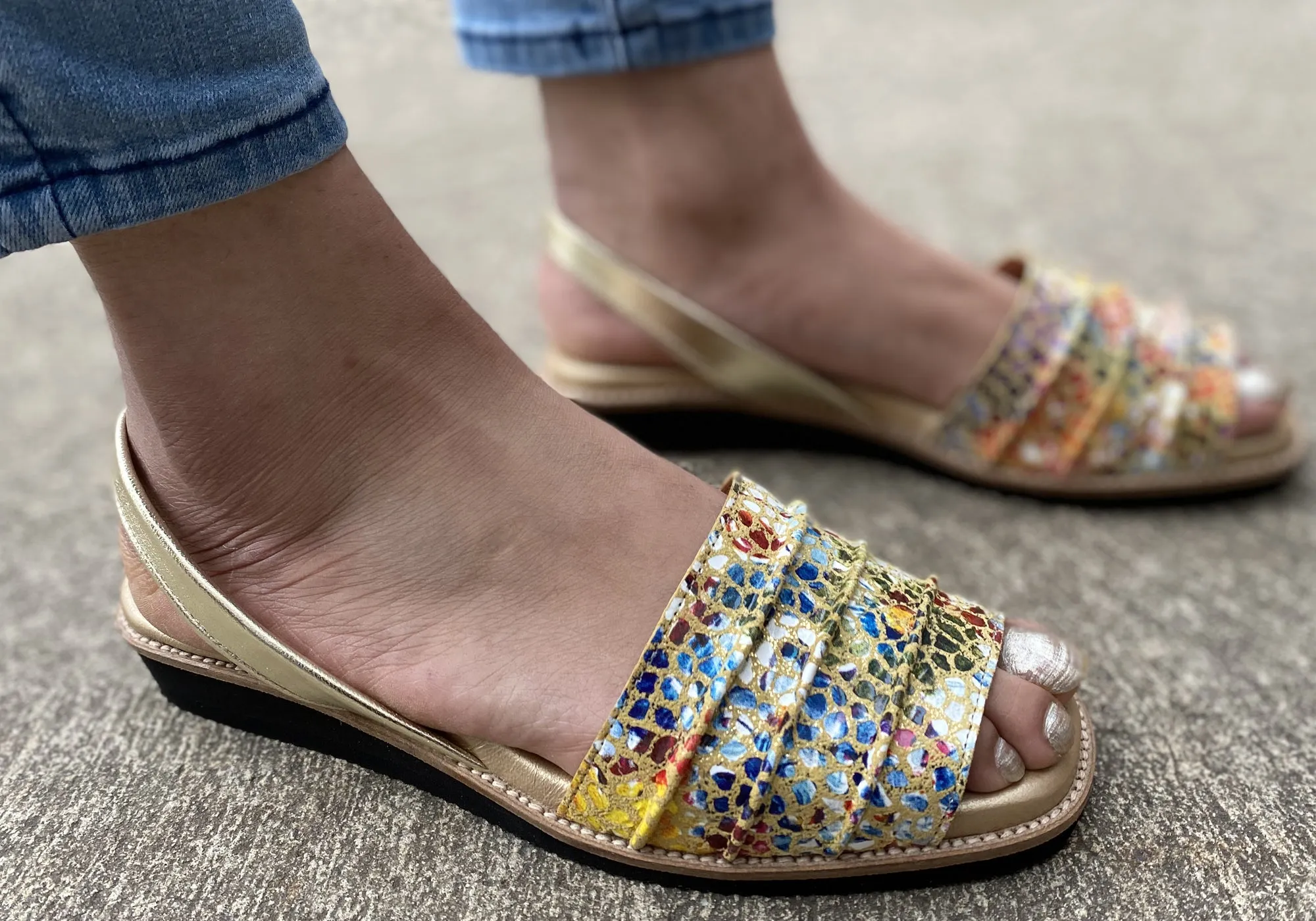 Lola Canales Melody Damen Bequeme Ledersandalen Hergestellt in Spanien Lola Canales Schuhe
