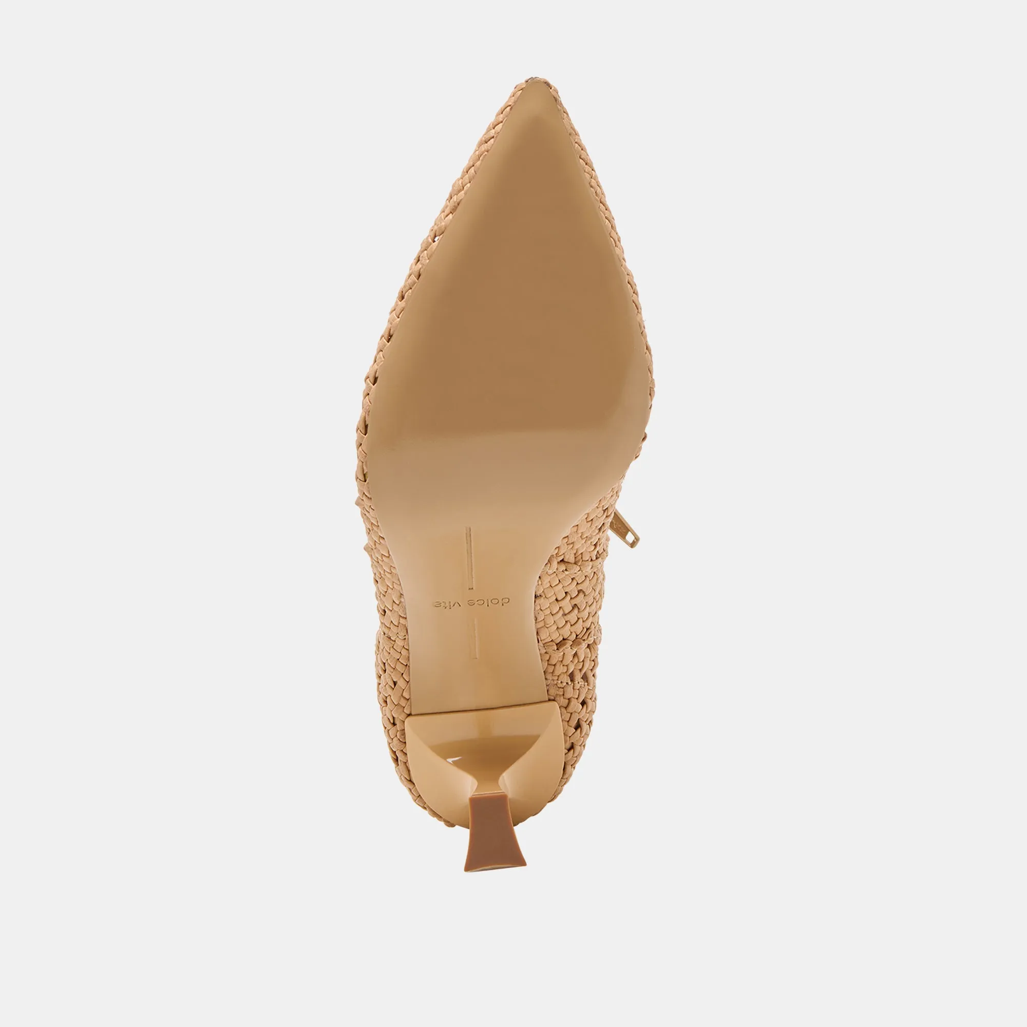 LONNI BOOTIES HELLBRAUN GEFLOCHTENES LEDER