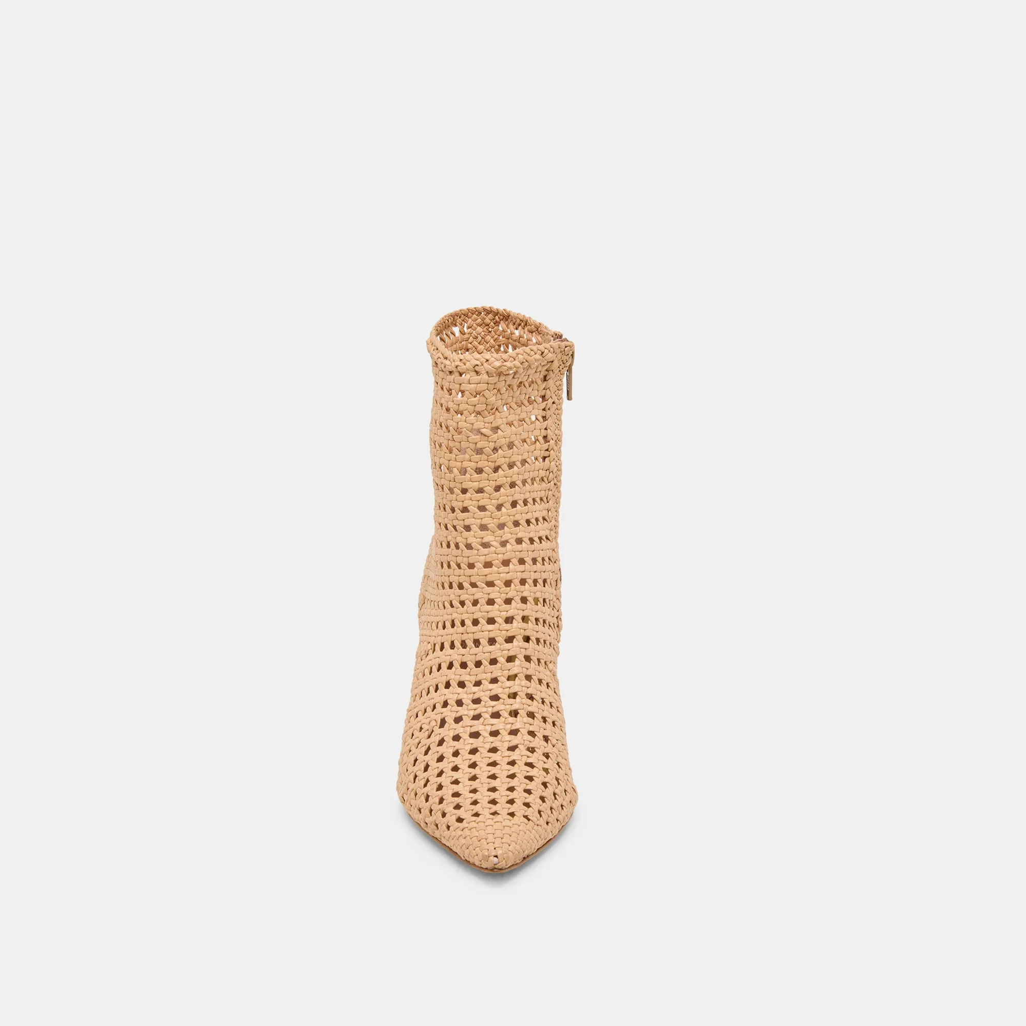 LONNI BOOTIES HELLBRAUN GEFLOCHTENES LEDER