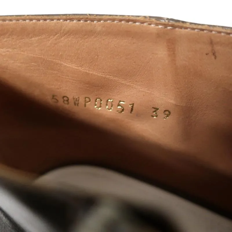 Maison Margiela Peeptoe-Stiefeletten Braun Leder Größe 39 Stiefeletten mit gebogener Absatz