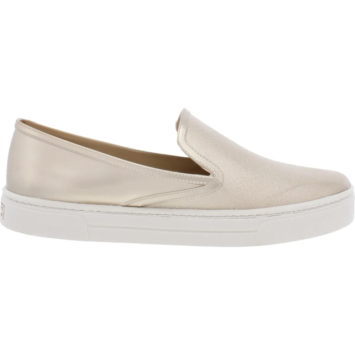 Marjetta Damen Modische Metallische Slip-On Sneakers Hey Dude Schuhe