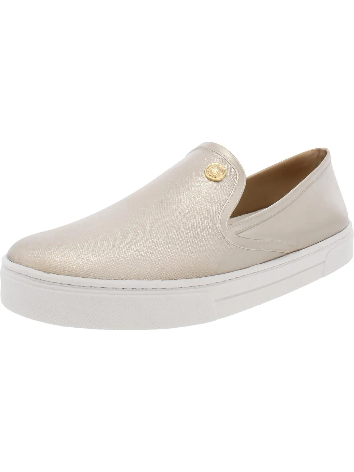 Marjetta Damen Modische Metallische Slip-On Sneakers Hey Dude Schuhe