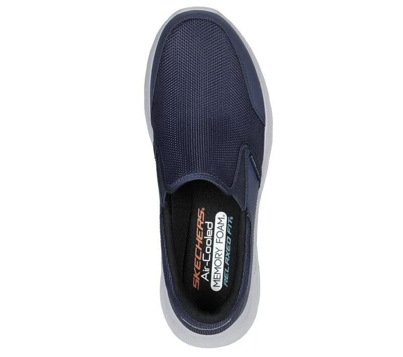 Herren Weite Passform Skechers 232515 Equalizer 5.0 Langlebige Turnschuhe - Marineblau