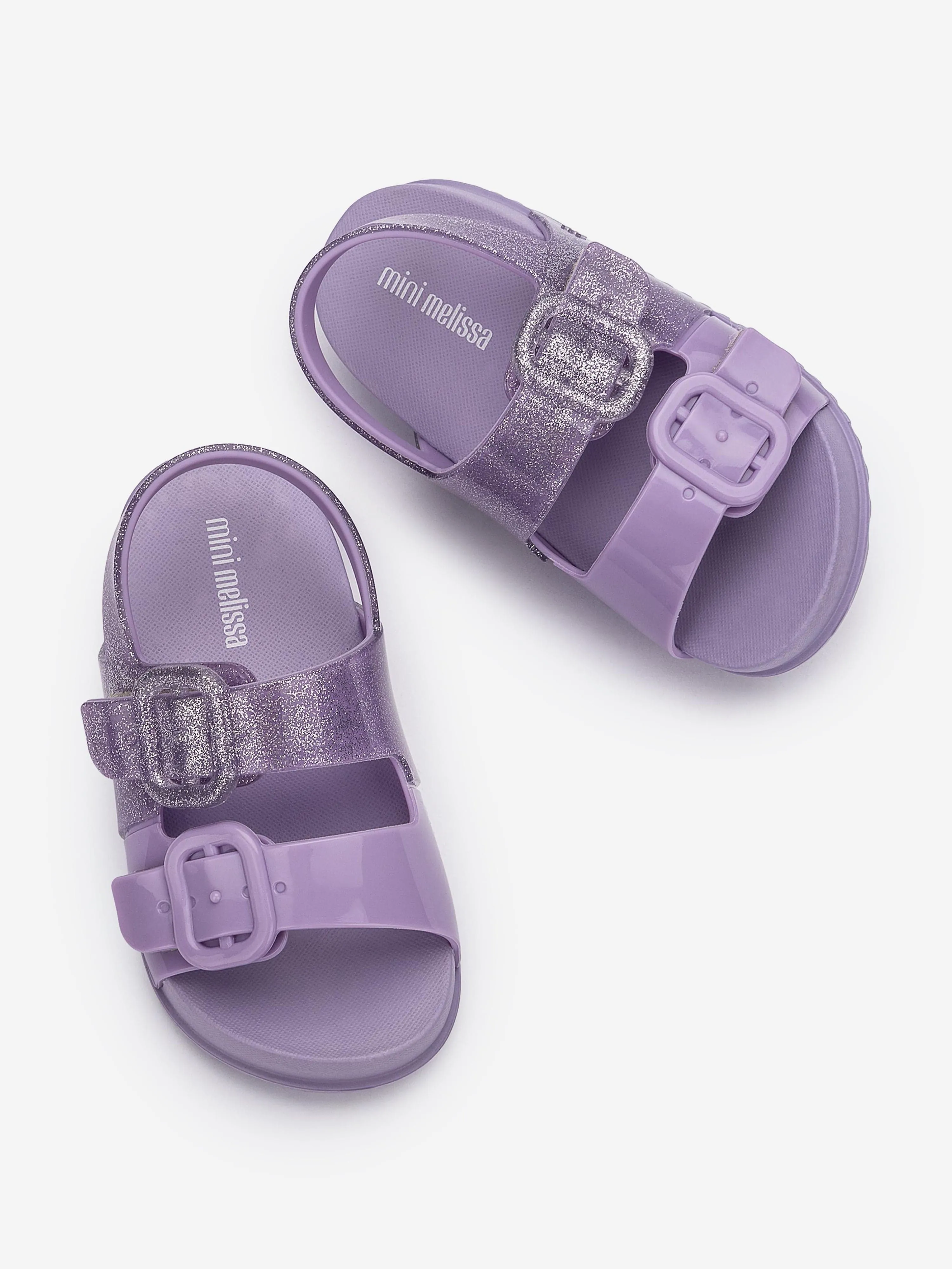Mini Melissa Mädchen Gemütliche Glitzer Sandalen in Lila
