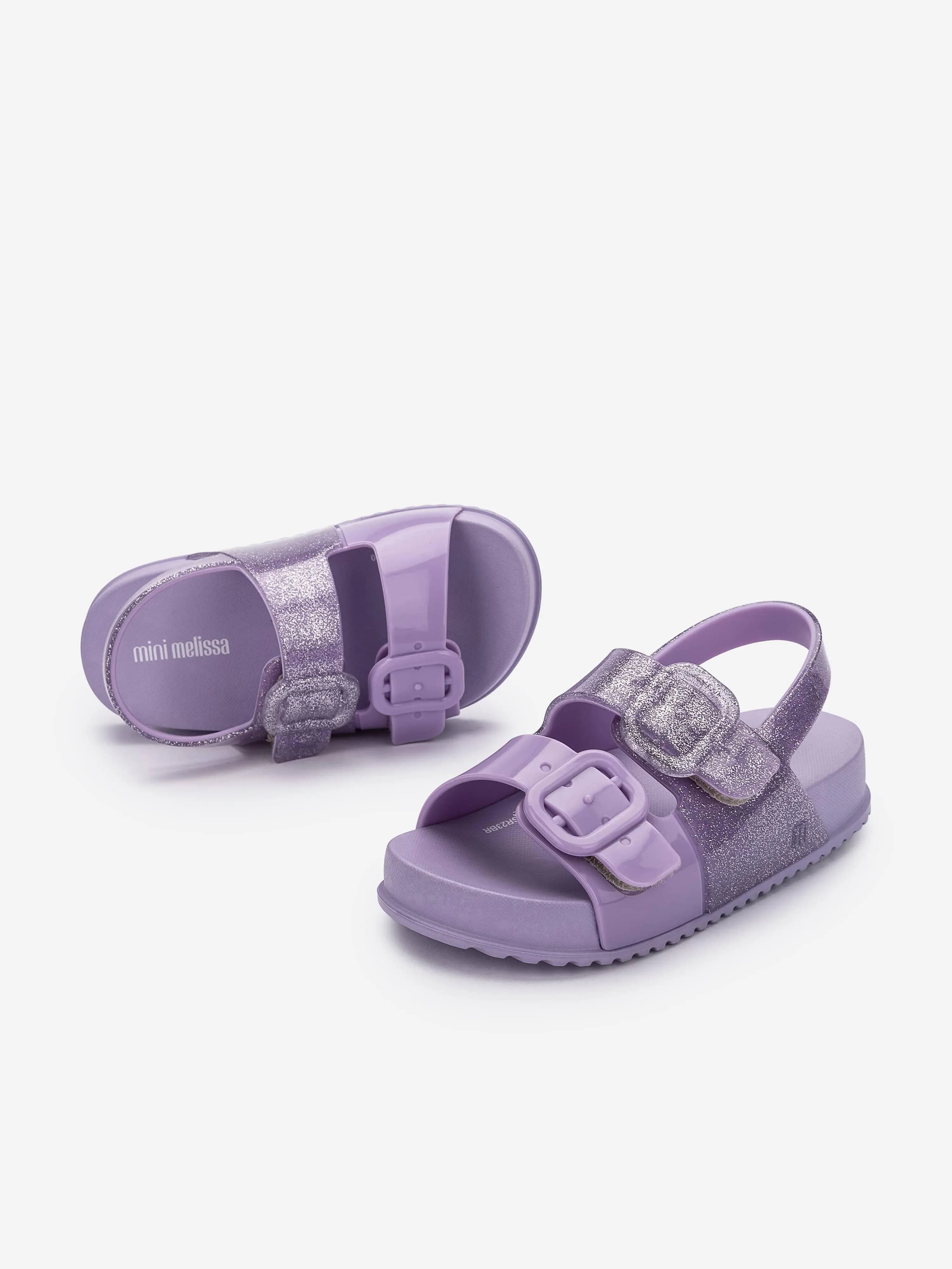 Mini Melissa Mädchen Gemütliche Glitzer Sandalen in Lila