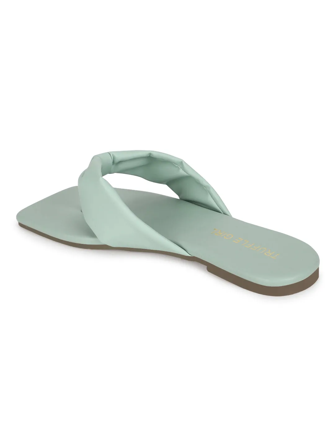 Minzgrüne PU Flip-Flop Hausschuhe (TC-ST-1216-MNT)