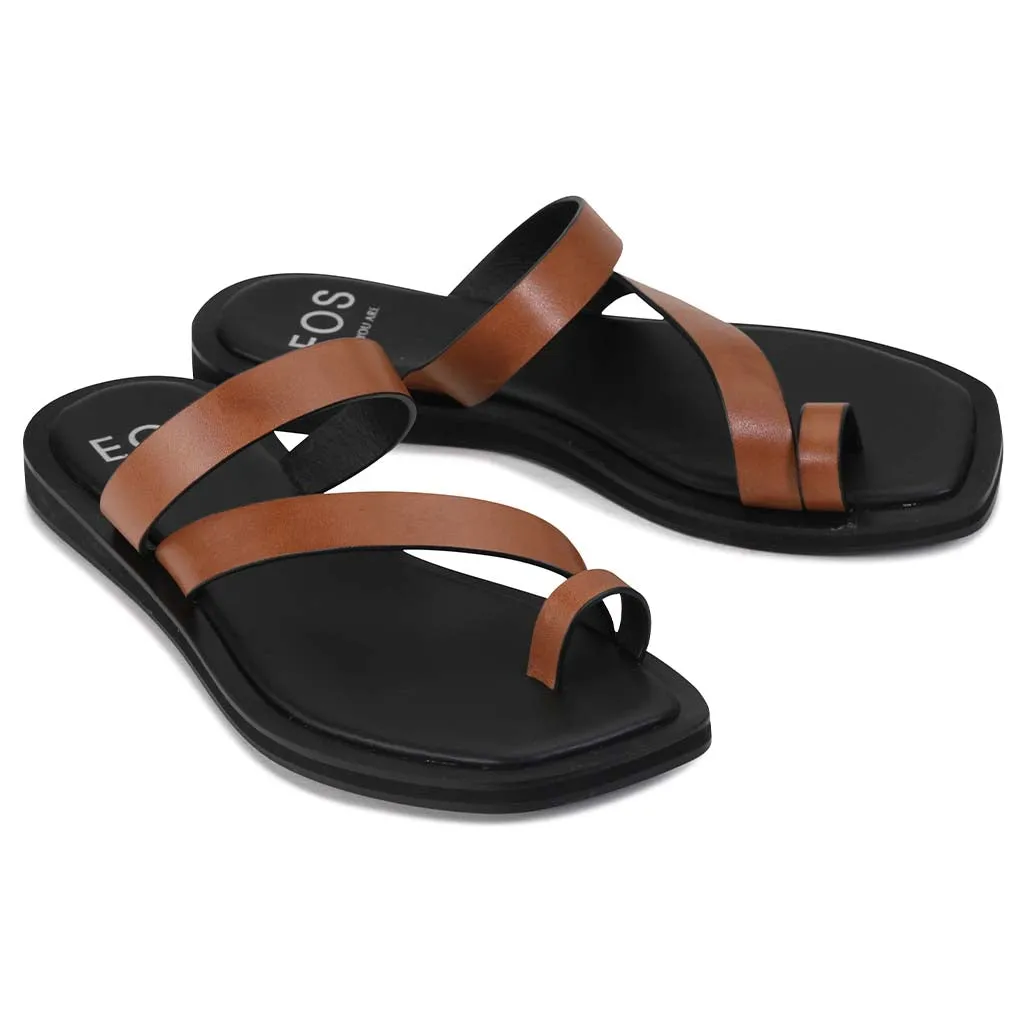 MIRA LEDER SANDALEN MIT VIERECKIGER ZEHNSPITZE