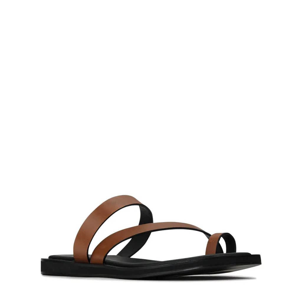 MIRA LEDER SANDALEN MIT VIERECKIGER ZEHNSPITZE