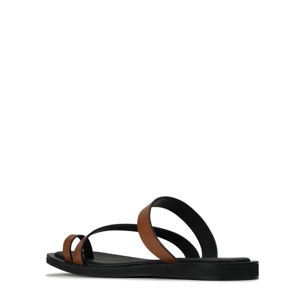 MIRA LEDER SANDALEN MIT VIERECKIGER ZEHNSPITZE