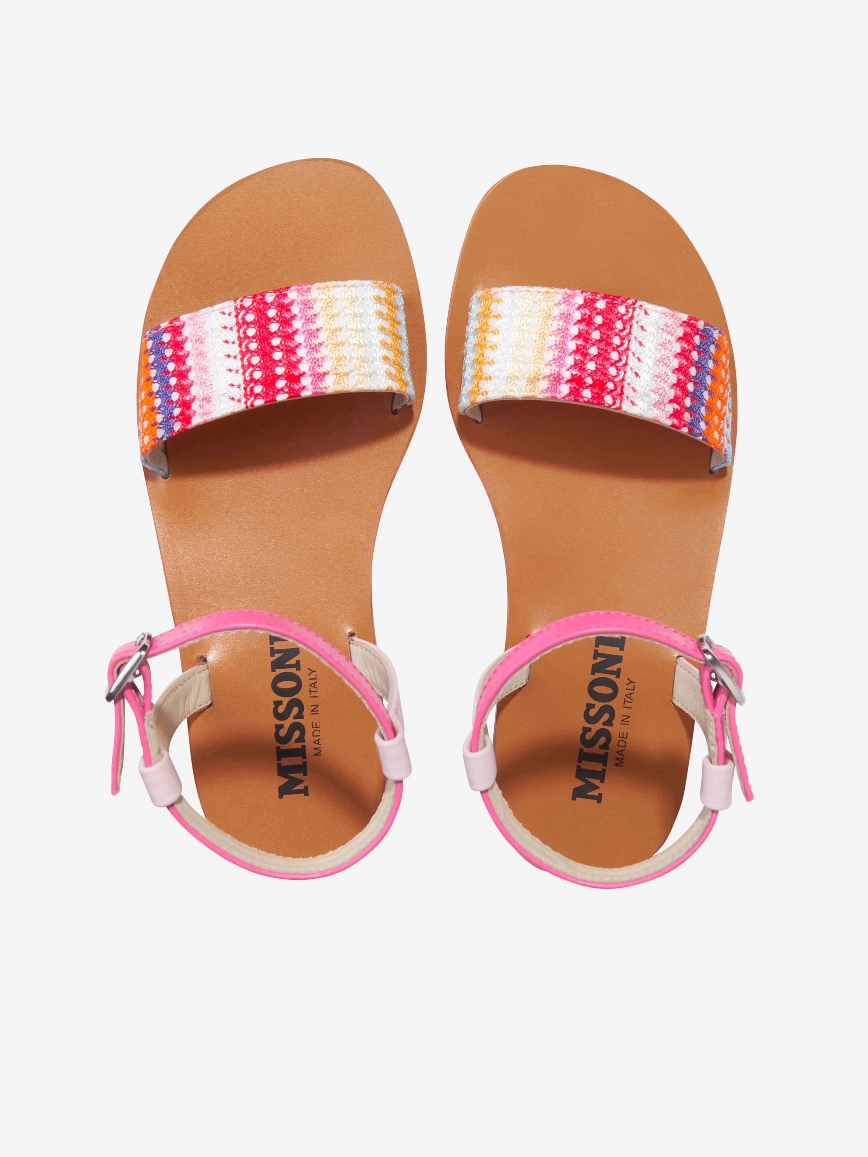 Missoni Mädchen Gestreifte Sandalen in Mehrfarbig