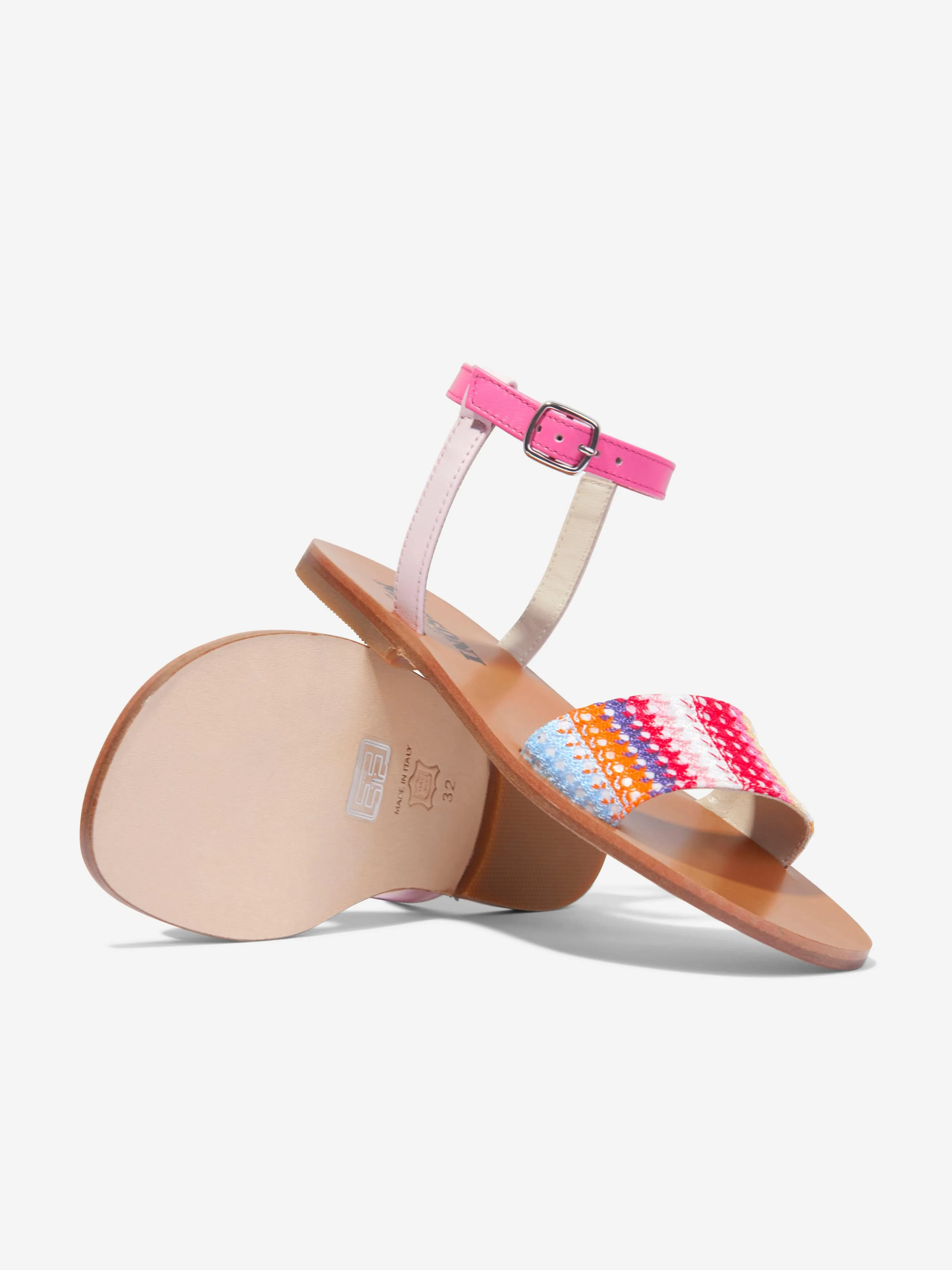 Missoni Mädchen Gestreifte Sandalen in Mehrfarbig