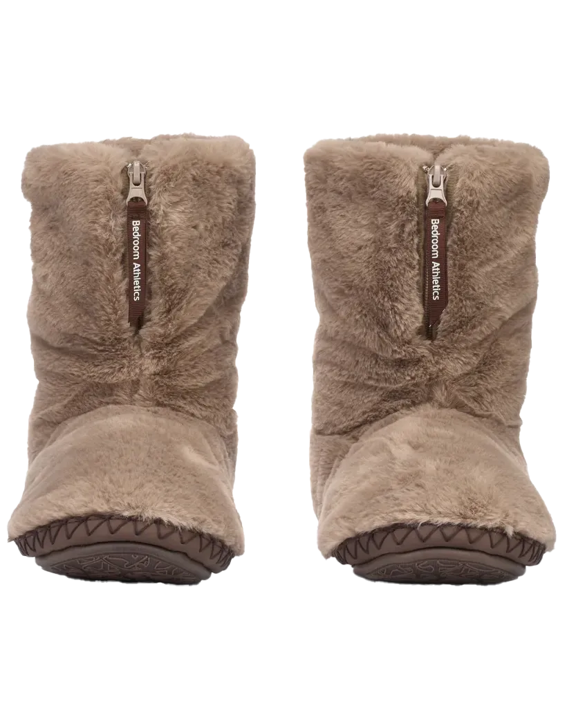 Monroe Faux-Fur Pantoffelstiefel in Dunklem Taubenblau