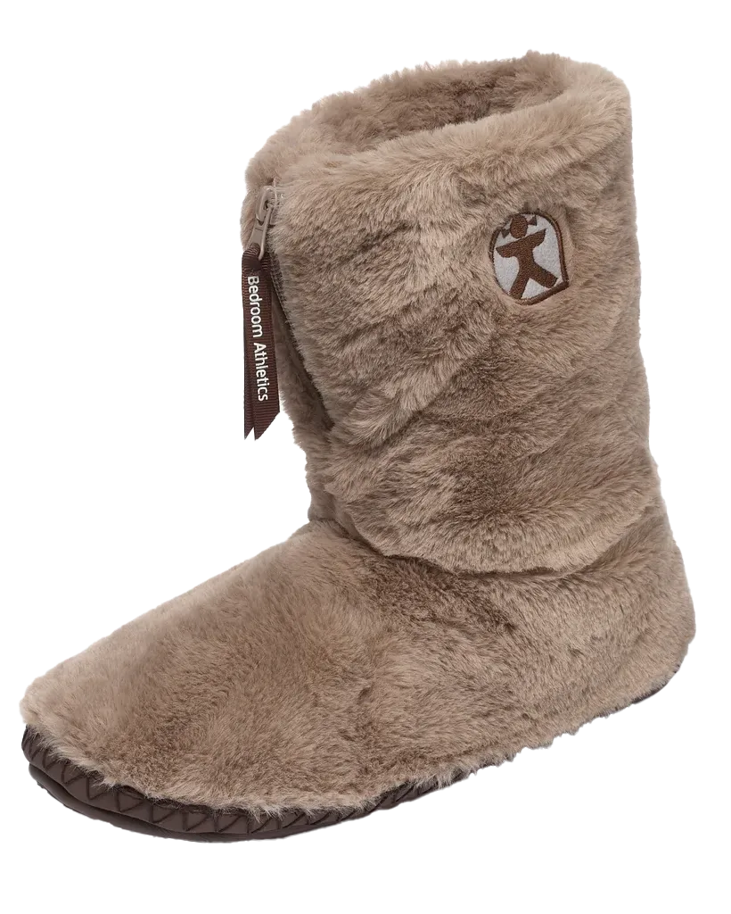 Monroe Faux-Fur Pantoffelstiefel in Dunklem Taubenblau