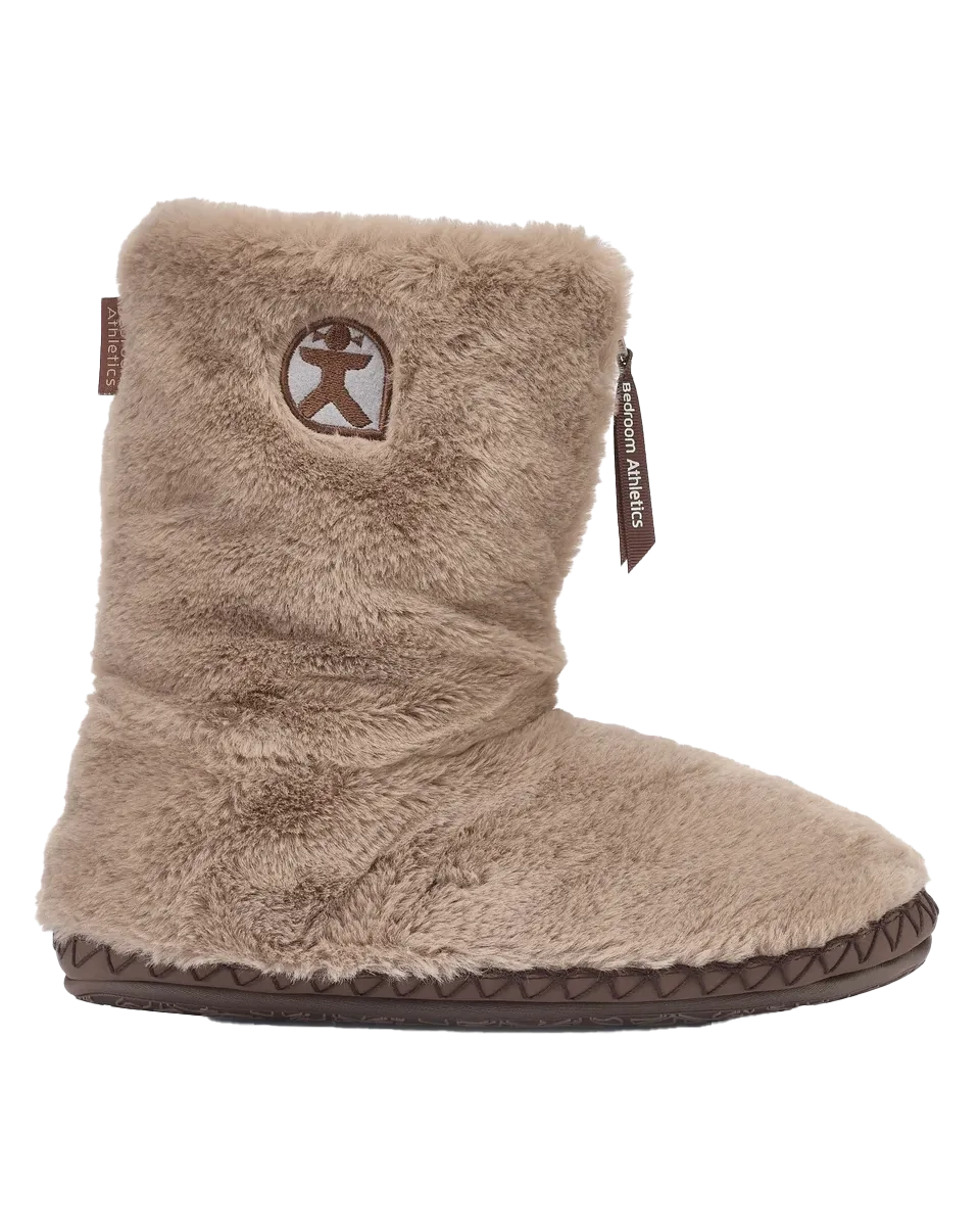 Monroe Faux-Fur Pantoffelstiefel in Dunklem Taubenblau