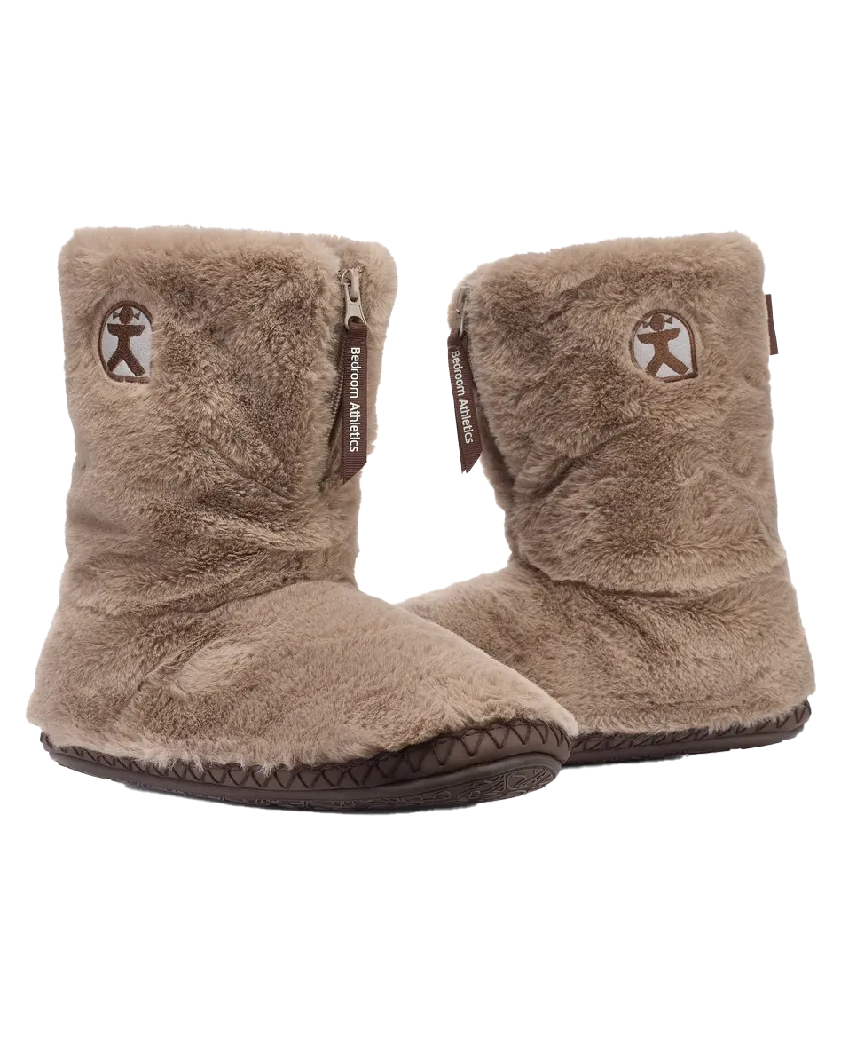 Monroe Faux-Fur Pantoffelstiefel in Dunklem Taubenblau