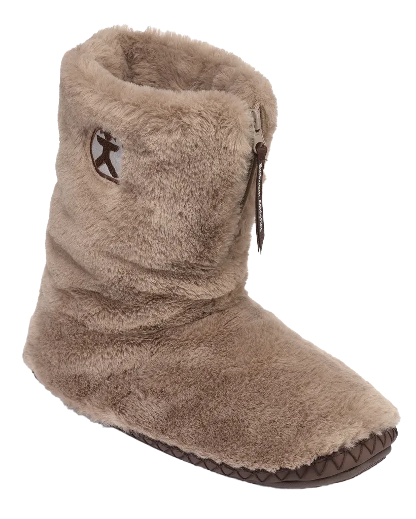 Monroe Faux-Fur Pantoffelstiefel in Dunklem Taubenblau