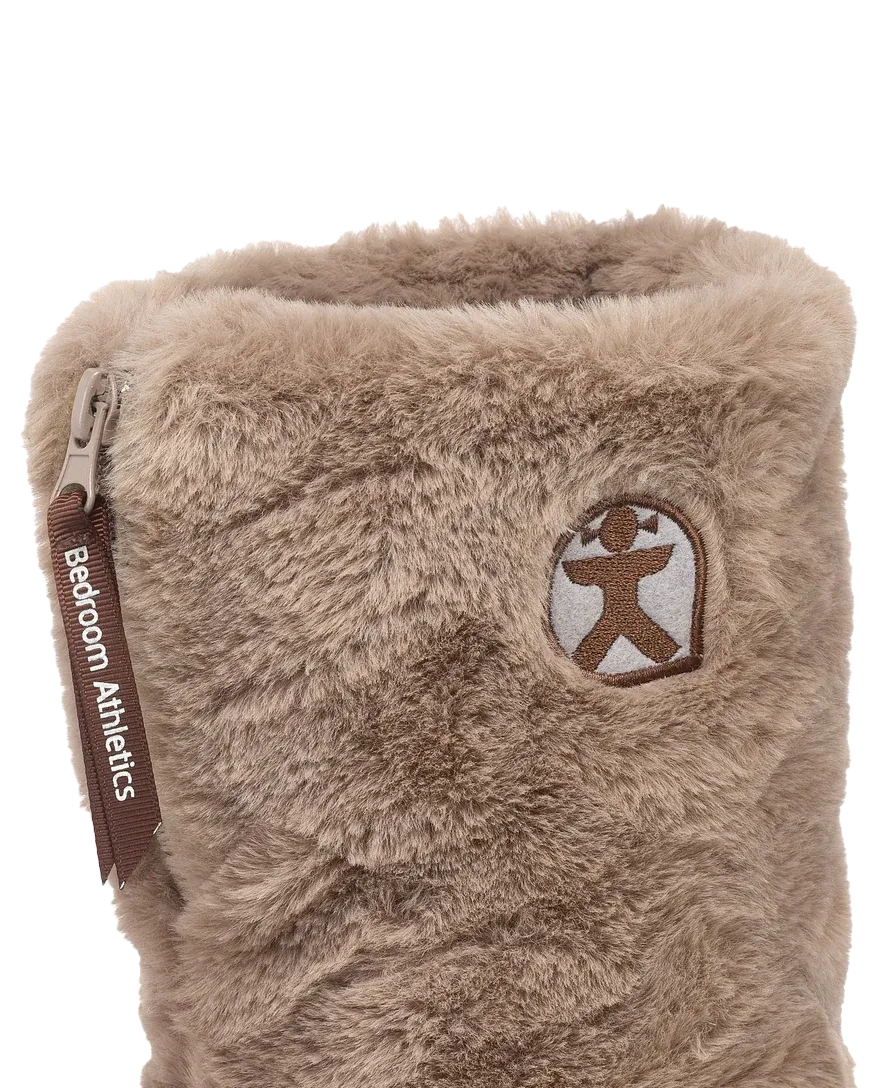 Monroe Faux-Fur Pantoffelstiefel in Dunklem Taubenblau