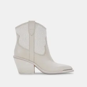 NASHE BOOTIES OFF-WHITE PERLEN