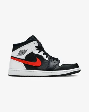 NIKE AIR JORDAN1 MID SCHWARZ CHILE ROT
