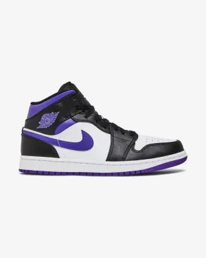 NIKE AIR JORDAN1 MID WEIß SCHWARZ LILA