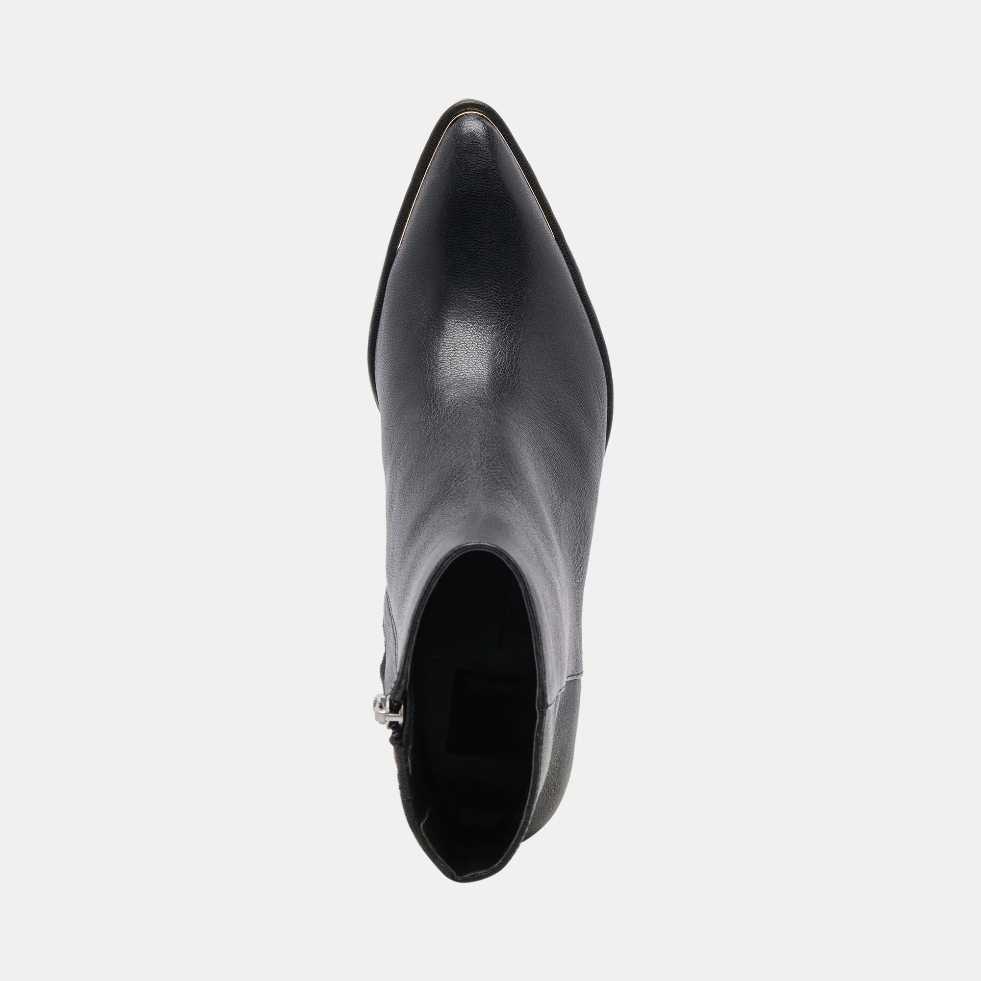 NONAH WEITE BOOTIES AUS SCHWARZEM LEDER