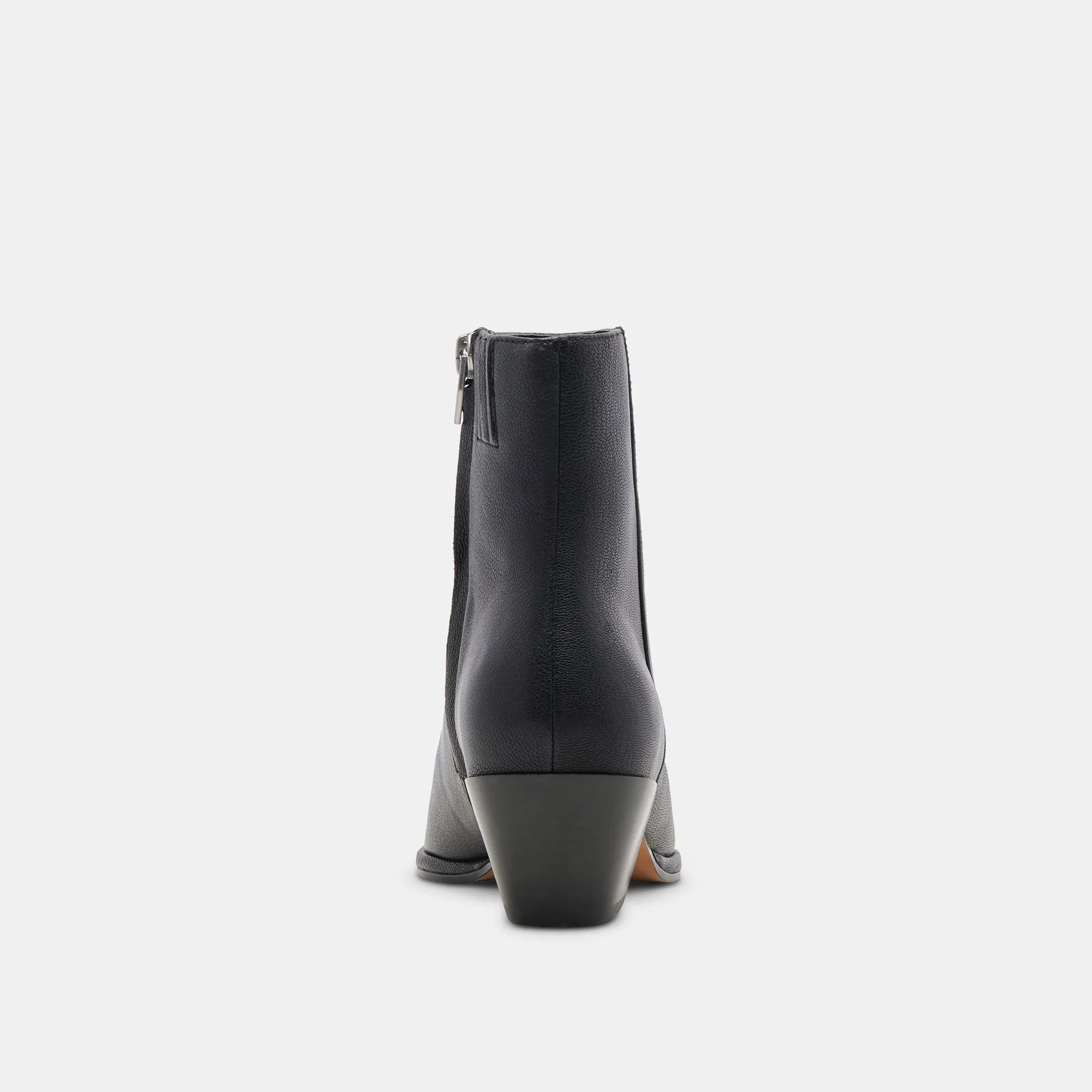 NONAH WEITE BOOTIES AUS SCHWARZEM LEDER