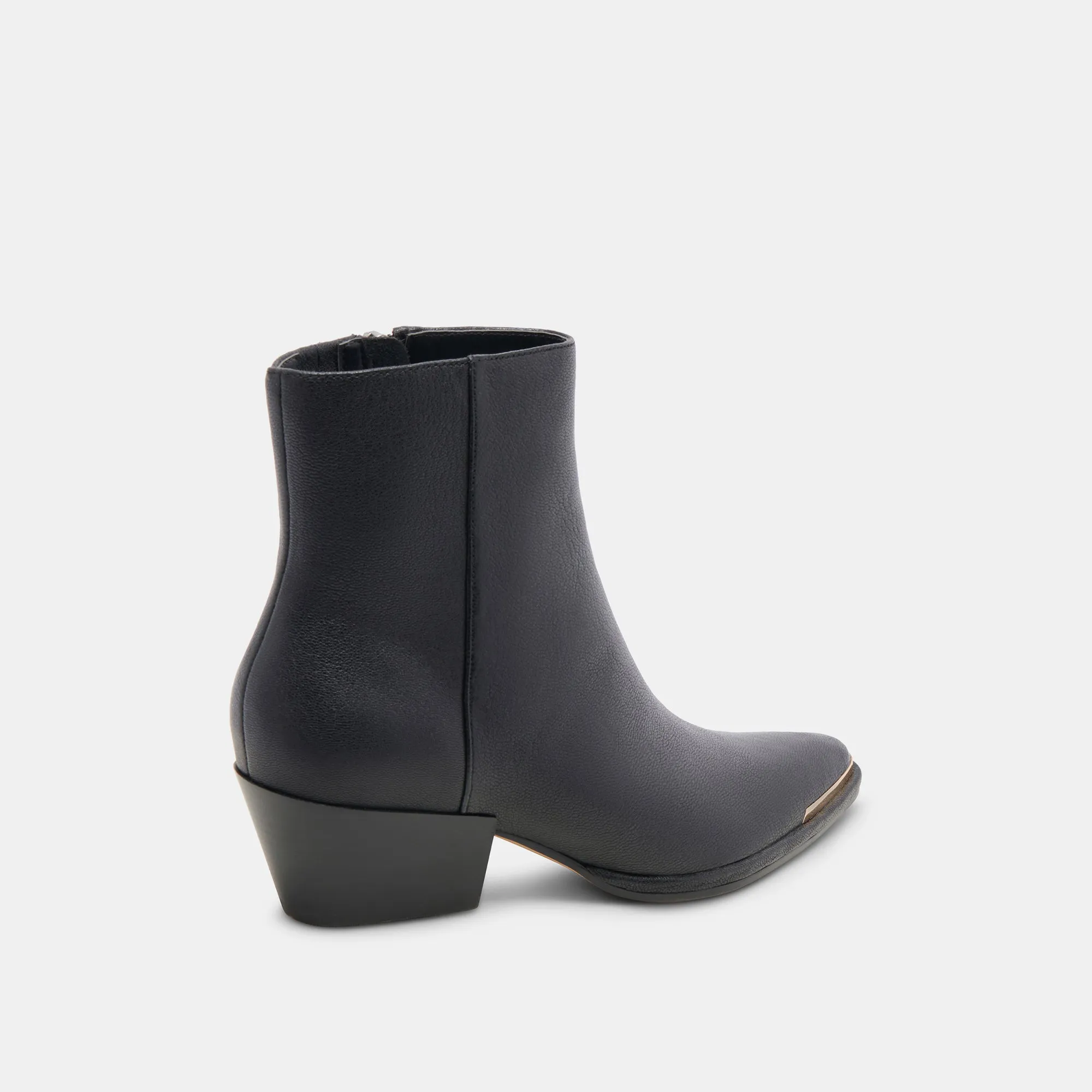 NONAH WEITE BOOTIES AUS SCHWARZEM LEDER