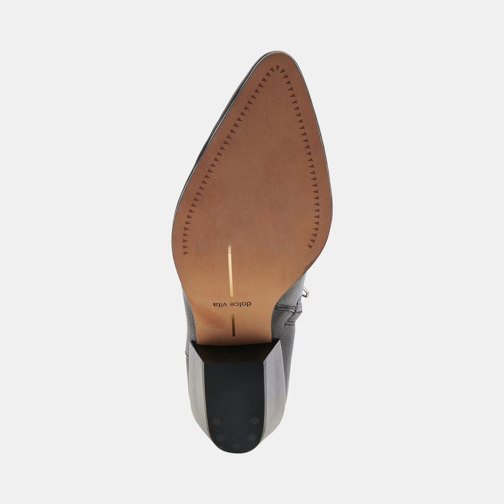 NONAH WEITE BOOTIES AUS SCHWARZEM LEDER