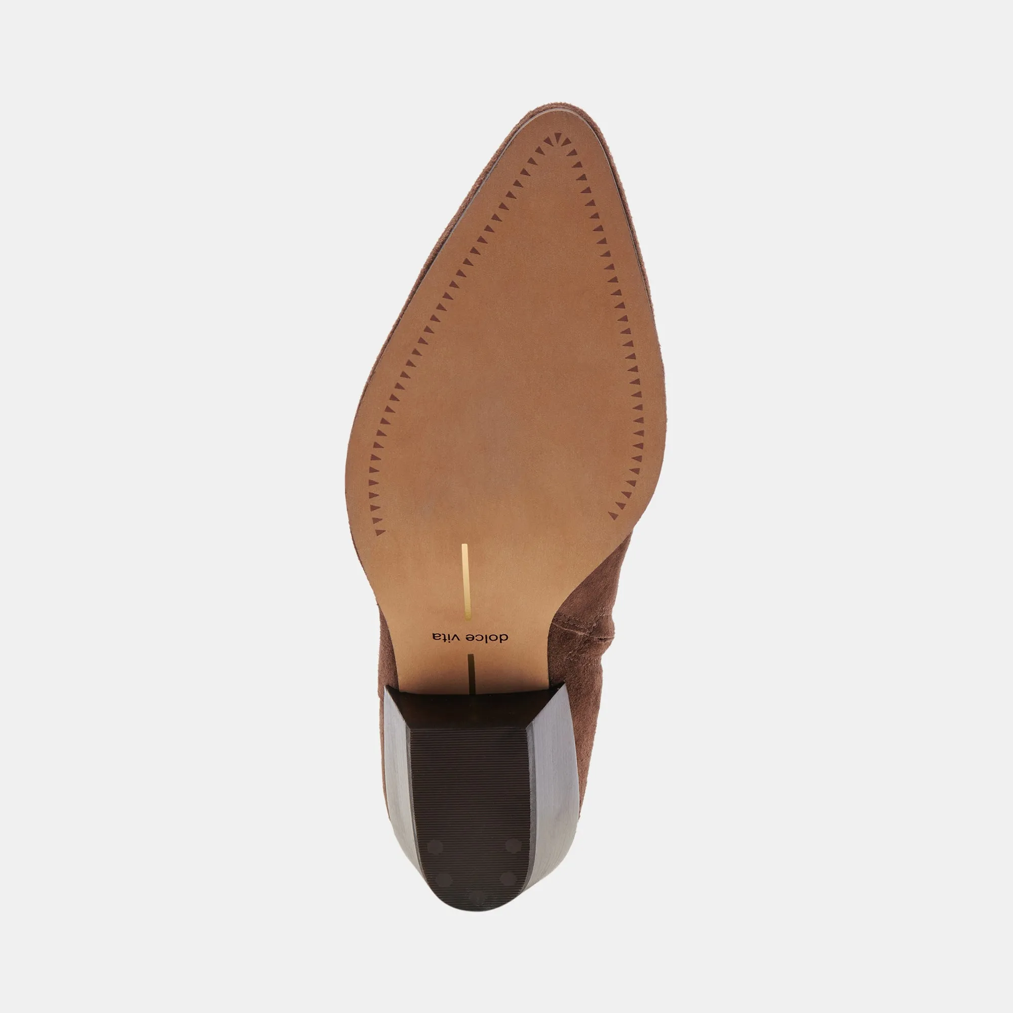 NONAH WEITE STIEFELETTEN DK BRAUN WILDLEDER